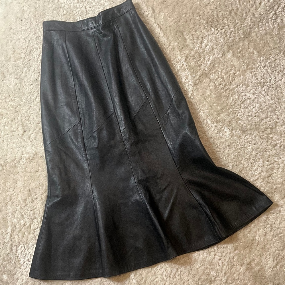 *Vintage Real Leather Skirt*